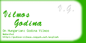 vilmos godina business card